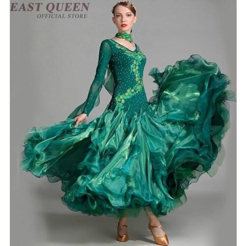 Ballroom dance competition dresses waltz standard tango flamenco dance dress stage clothing female dancewear FF1022