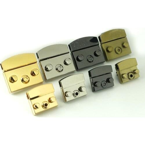 Rectangular Metal Press Push Lock Bag Briefcase Spring Lock Snap Decorative Clasps Closure Leather Craft Diy Hardware Accessory