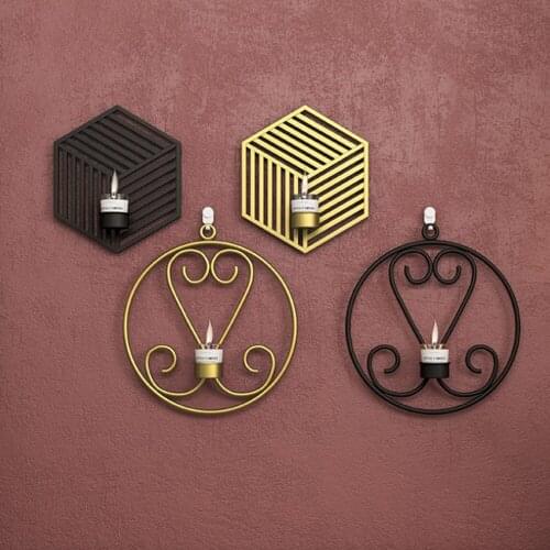 Stage Dinner Props, Ornaments, Wall-Mounted Candle Holders, European Retro Wrought Iron Wall-Mounted Candle Holders, Ornaments