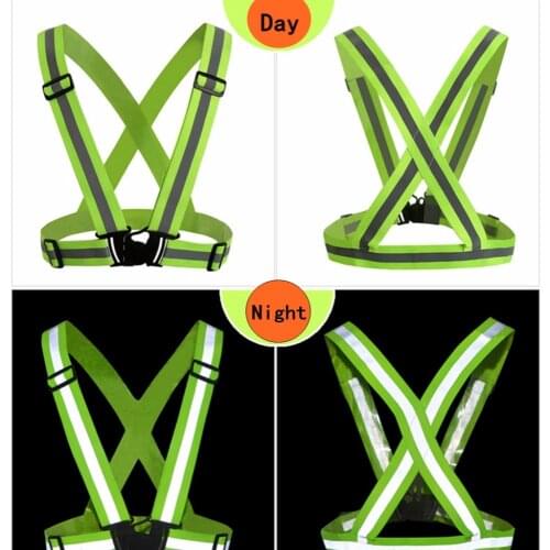 Resilience Bicycle Motorcycle Safety Strap Ribbon jersey cycling veste Vest sleeveless Reflective Night Ride Riding Partner