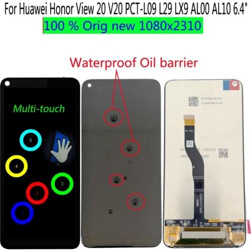 Shyueda 100% Orig New For Huawei Honor View 20 v20 PCT-L09 PCT-L29 PCT-LX9 PCT-AL00 AL10 6.4" LCD Display Touch Screen Digitizer