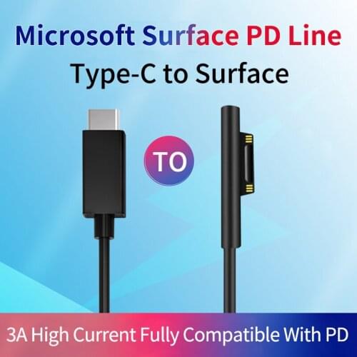 Type-C to Microsoft Surface USB Type C PD Charger For Microsoft Surface Pro 6/5/4/3 Go Book Tablet Compatible PD Charging Cable
