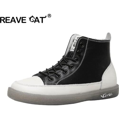 REAVE CAT Women Ankle Boots Casual Shoes Fashion Breathable Walking Mesh Flat Shoes WomanSneak s Women Tenis Feminino Female Hot