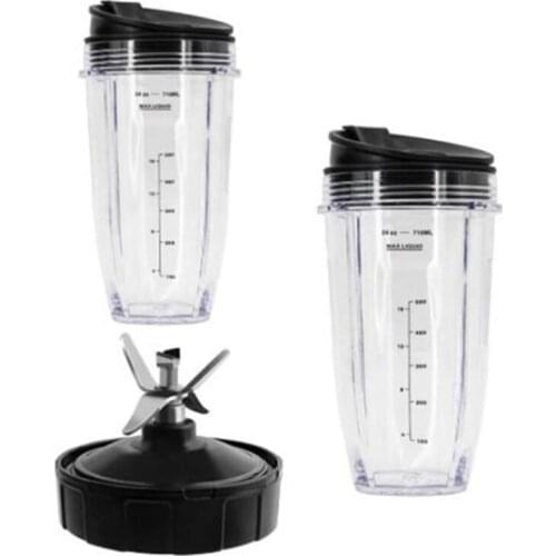 1Set Extractor Blades Replacement Part with 24OZ Cups for Ninja Fit for Nutri Ninja Auto IQ BL450-70 BL451-70,Etc