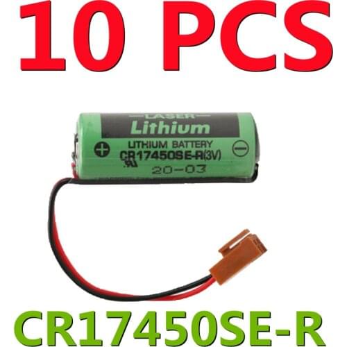 10pcs Original NEW For SANYO CR17450SE-R 3V CR17450 17450 GE FANUC Replacement BATTERY A98L-0031-0012 A02B-0200 with Resistor
