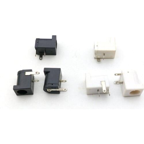 100pcs 5.5MM x 2.1MM Female DC socket for PCB Power charger socket 2.1MM DC Plug adapter