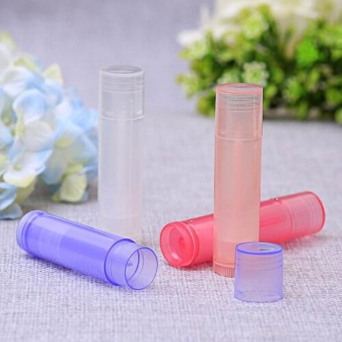 100x5ml 5g slim lipstick tube mouth round colorful lipbalm tube lipstick case container lip gloss refillable bottle cosmetic