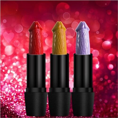 20 Colors Penis Shape Lips Lipstick Mushroom Long Lasting Moisture Cosmetic Lipstick red Lip matte lipstick waterproof T0271