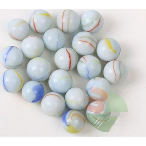 20 PCS of glass ball 16 mm cream console game pinball machine cattle small marbles pat toy parent-child machine bead stress ball