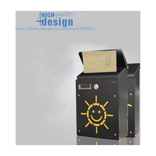 2021 Korean Small Villa Mailbox With Lock Mail Letter Postroal Box Hollow Wall Decoration Fresh New Design Sun Bug House Design