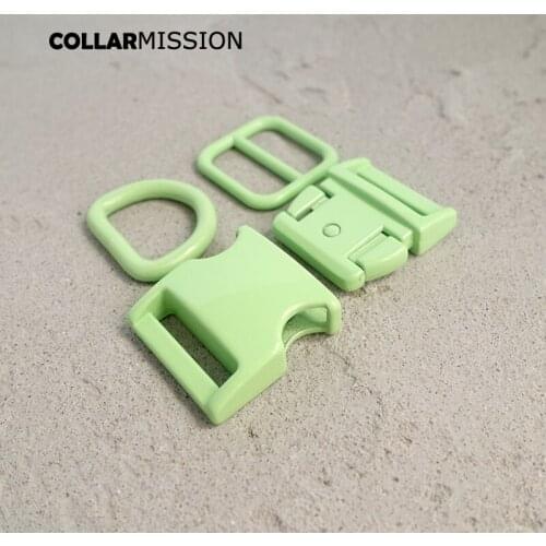 50pcs/lot(metal buckle+adjust buckle+D ring) DIY dog collar 20mm webbing accessory spray paint buckle set suppliesl 7 colours