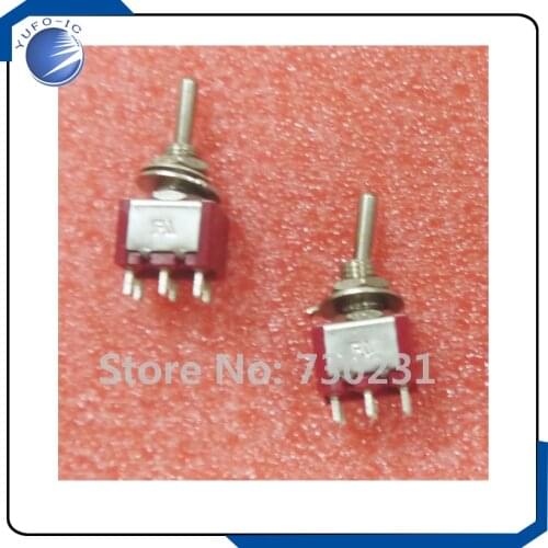 Free Shipping 2XMini Latch Toggle Switch MTS 203 ON-OFF-ON DPDT 6 Pin 2A 250V 5A 120V 6MM hy