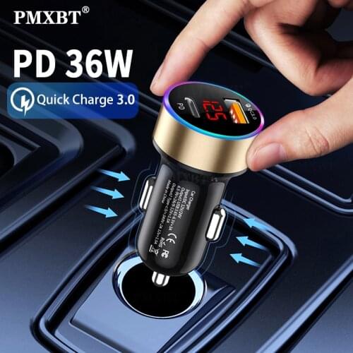 Fast Car Charger QC 4.0 3.0 USB Car Charging For Xiaomi Huawei 36W Type C PD Car Quick Charge for iPhone 11 XS XR 8 Charger car