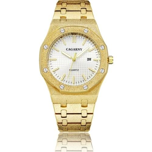 Gold Men Watches Luxury Brand Quartz Watches Men Dress Business Watch Man Full Stainless Steel Luminous Wristwatch Reloj Hombre