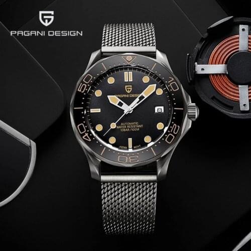 PAGANI Design Automatic Mens Mechanical Watch Top Brand 007 Luxury Watch Mens Sapphire Glass Lens Waterproof Luminous Watches