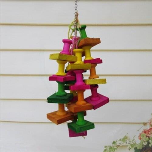 Wooden Bird Toys Gripping Hanging Toys Parrot Swing Stand Parrot supplies D780