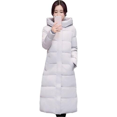 Long down jacket woman winter jacket Female Korean medium long plus size down jacket overcoat ladies thick hooded parka coat