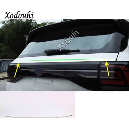 For Volkswagen VW T-cross Tcross 2018 2019 2020 2021 Rear Back Door License Tailgate Bumper Frame Plate Trim Lamp Trunk Hood