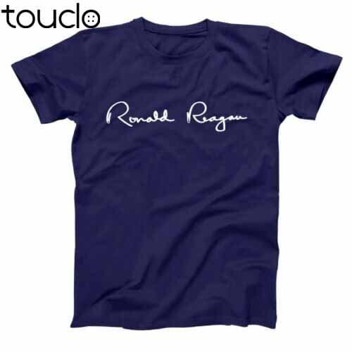 Ronald Reagan Signature Autograph Republican 80S Navy Basic MenS T-Shirt