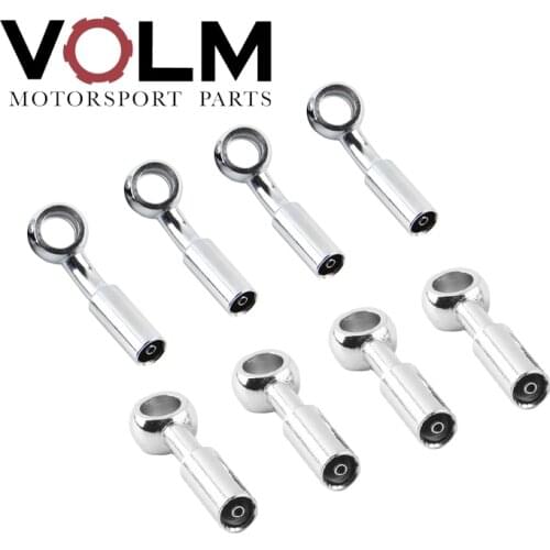 Motorcycle motor bike hydraulic brake oil hose line banjo fitting crimping style straight 28 degree bend Steel 10mm I.D hole