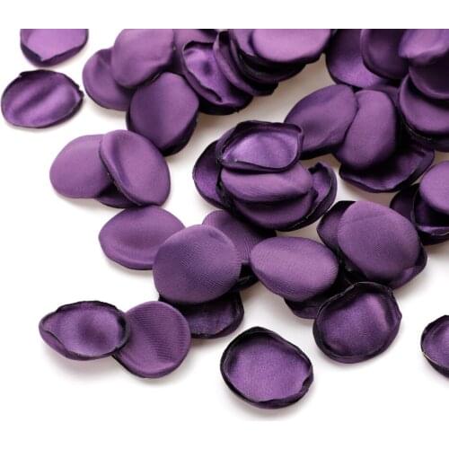 Organza Rose Petals Red Wine Polyester Party Supplies Wedding Artificial Silk Flower