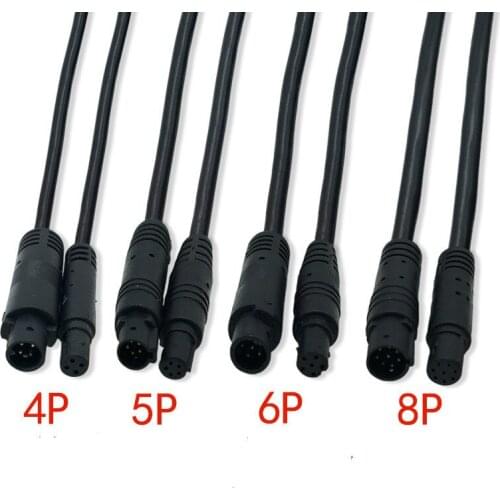 2 3 4 5M Car Rear View Camera Cable for BMW Jack Line 4 Pin 5P 6P 8P Hole Male and Female Recorder Rear Extension Cable