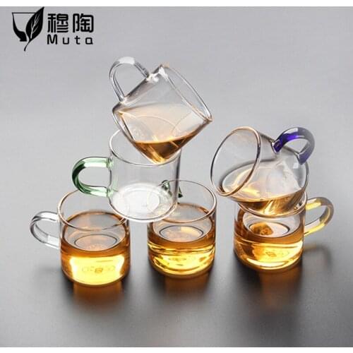 A coffee cup cups you kung fu glass cups for tea ceremony cup for puer kungfu tea set boy tea mug glazed glass cup transparent