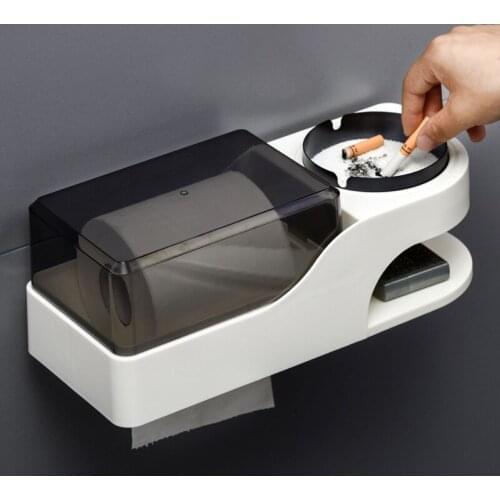 Creative multifunctional bathroom organizer toilet pumping tray toilet accessories toilet paper dispenser cigarette paper
