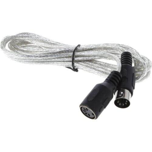 MIDI Extension XLR Cable Keyboard 5 Pin Core Electric Guitar Cannon Link Line U2JB