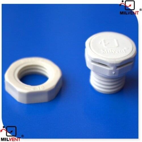 Milvent Advanced LED Lighting Breather Waterproof IP 67 Protective M12 Screw in Air Vents Plug with Locking Ring