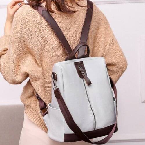 Multi-Function Women Mini Backpack Female PU Leather Back Pack Large Capacity School Bag For Girls Zipper Fashion Bookbag