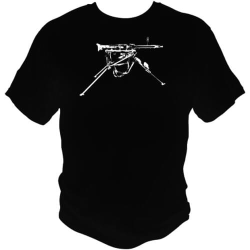 2019 Summer Hot Sale Men T-shirt German MG42 Machine gun T shirt WWII Wehrmacht