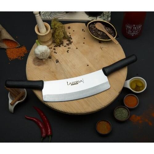 Lazbisa Kitchen Knife Set Double Handle Armor Chopper Line 30 cm Steel Length Набор кухонных ножей