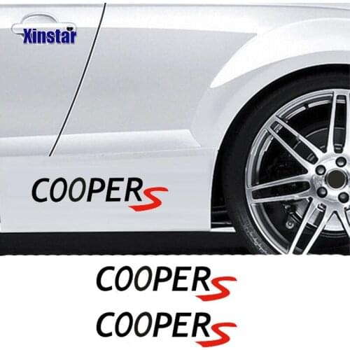 2pcs Kiss myS LOGO car sticker for bmw MINI COOPER CLUBMAN COUNTRYMAN PEACEMAN R55 R56 R57 R58 R59 R60 F56 F54 F55 F57 F60