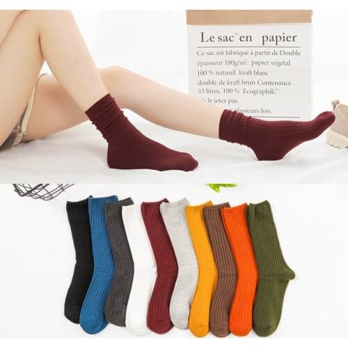 20 Pairs Per Set Autumn and Winter New Fashion Ladies Socks Girl Socks Solid Color Female Stockings Wholesale