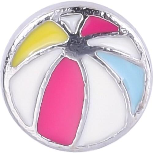 F271 Colorful Beach Ball Floating Locket Charms DIY Accessories Fit Memory Floating Locket 7*7mm
