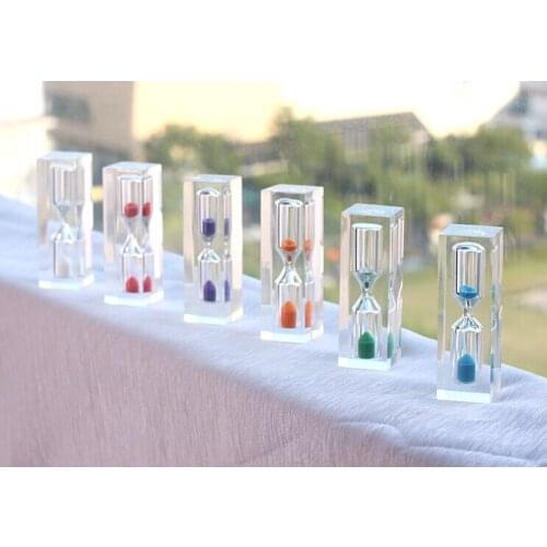 Multicolor Crystal hourglass three minutes timer creative birthday Valentines Day gift,2pcs/lot