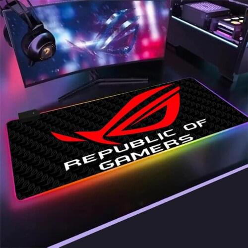 RGB Asus Gaming Mousepad Game Slipmat RGB Led Setup Gamer Decoration Cool Glowing keyboard mouse pad laptop mouse pad gift