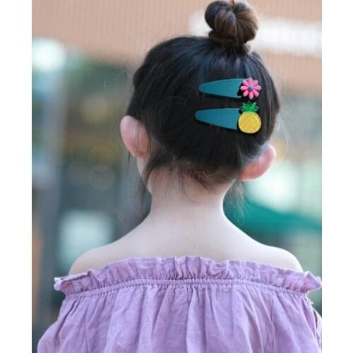 Cute Fruit Flower Hairpin Transparent Flow Sofa Card Girl Side Clip Child Girl Baby Hair Accessories Girl Clip Sale