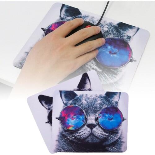 Sunglasses Cat Pattern Mouse Mat Lovely Cool Kitten Neko Computer Mouse Pad Mat Computer Peripherals Accessories for PC Mice