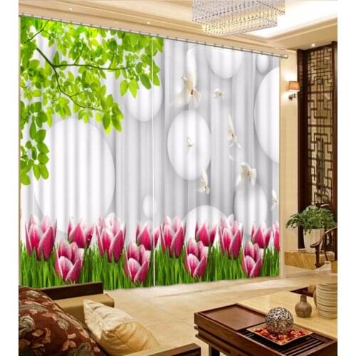 Curtain Home Decoration Window Plant Landscape Curtains Ffor Kids room Bedroom Kitchen 3D Printing Blackout Curtains