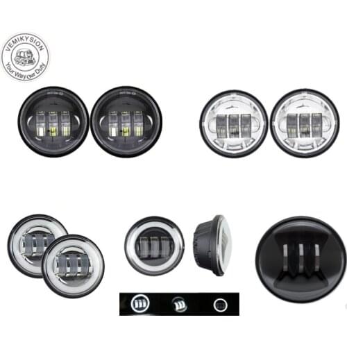 1 Pair 4.5" 4 1/2 inch LED Fog Passing Light Motorcycle Fog Lamp for Classic FLHR Road King