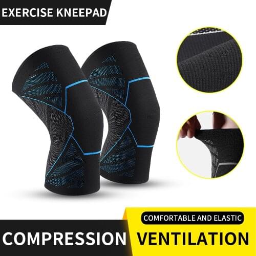 Compression Bandage Knee Support For Sports Joint Pain Arthritis Relief Running Fitness Anti Slip Silicone Brace Knee Pads