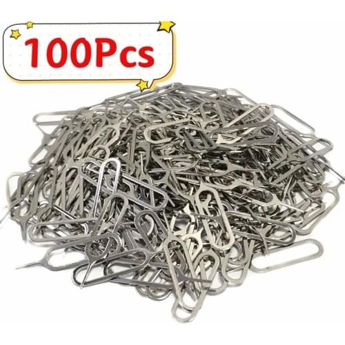 100pcs Eject Sim Card Tray Open Pin Needle Key Tool For Universal Mobile Phone For iPhone 12 For SamSung