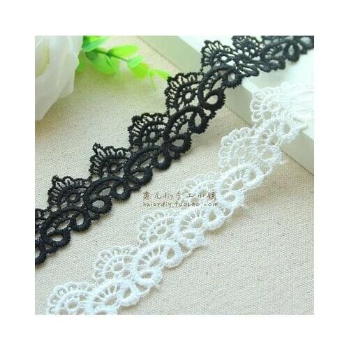 5 Yard/lot 3cm lace Diy manual black white water soluble lace fabric false collar neckties materials clothing accessories