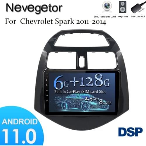 2.5D 2Din Android 11 GO car dvd Multimedia player GPS for CHEVROLET Spark Beat M300 2010 2011 2012-2014 navigation Radio BT WiFi