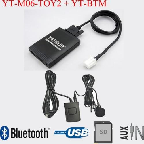 Yatour car radio USB SD AUX IN with Bluetooth adapter for Toyota Lexus Scion