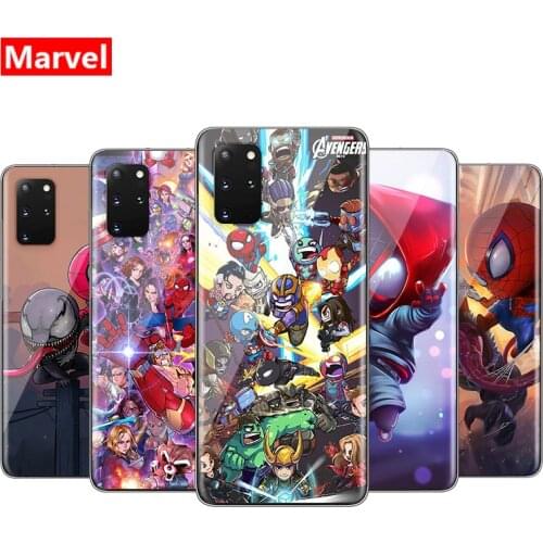 Marvel Avengers Super Hero Cartoons For Samsung Galaxy A01 A11 A21S A31 A51 A71 A91 A12 A32 A42 A52 A72 A02S Black Phone Case