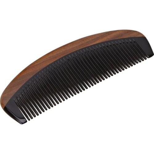 Natural Green Sandalwood Ox Horn Wood Comb Beard Makeup Tool Massage Hair Care