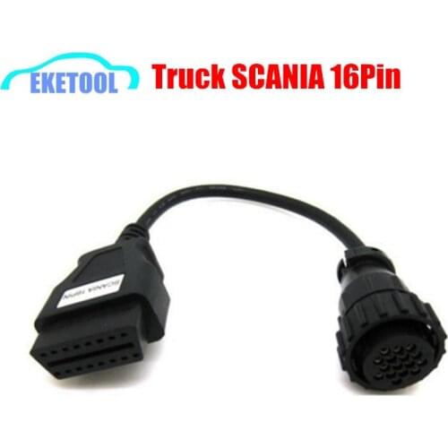 OBDII Truck Diagnostic Adapter For Scania 16Pin For TCS CDP Truck Sets For Scania 16 Pin to OBD2 16 Pin Female Best Quality